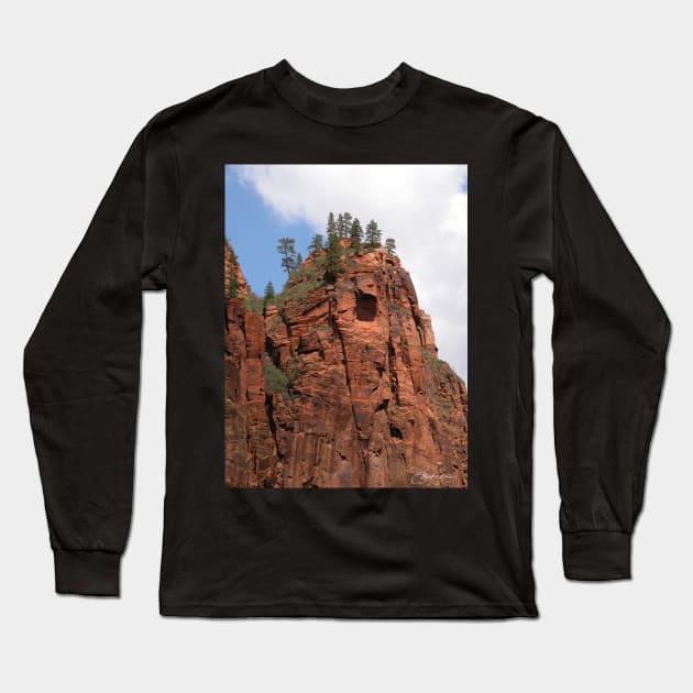 Pines Atop Red Rock Long Sleeve T-Shirt by MarkArTurner